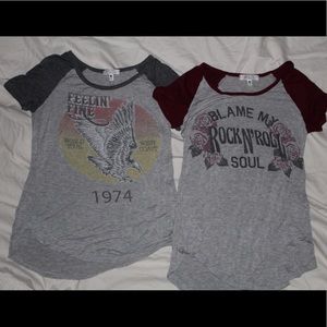 2 soft band t shirts